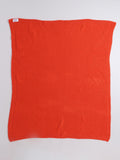 The Sunset Orange Knitted Blanket