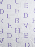 2 in 1 Purple & White Reversible ABC Cartoon Design Blanket