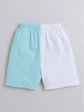 Crew Neck Half Sleeves Color-Block T-Shirt and Shorts Set