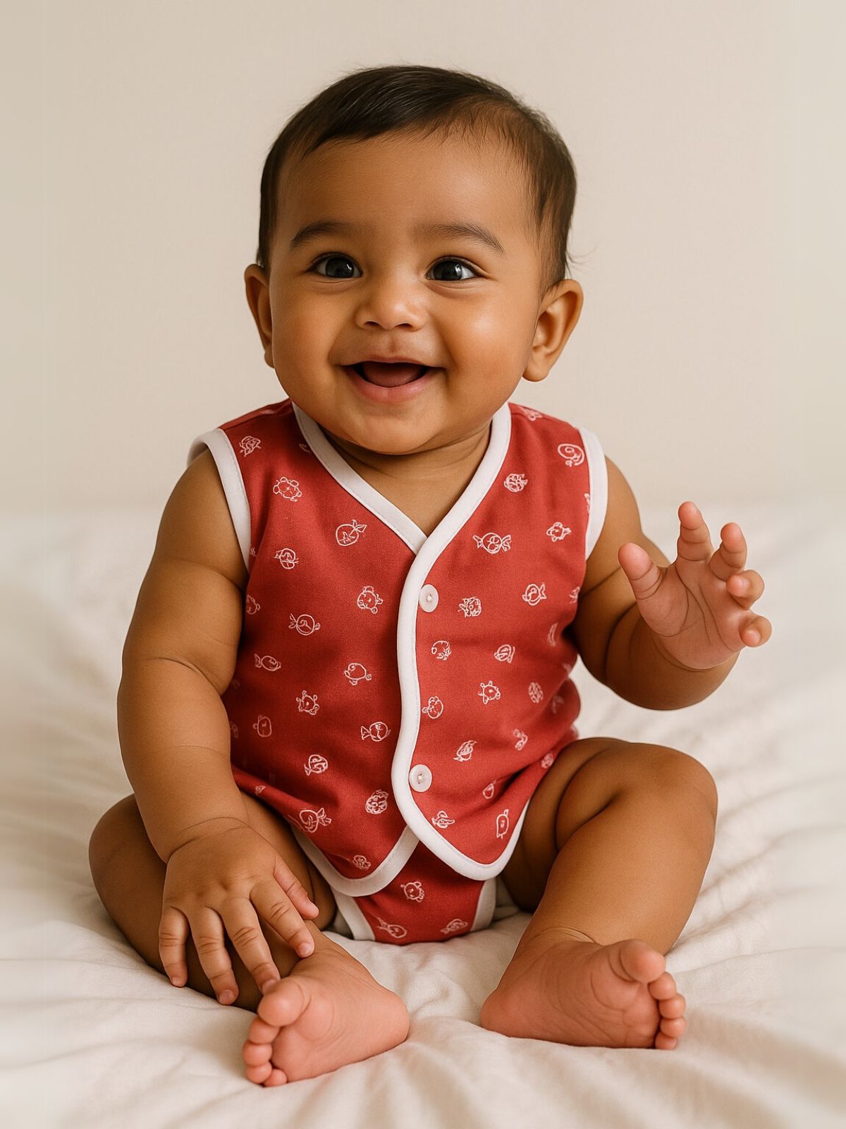 Tiny Tales Printed Sleeveless vests