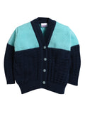 Baby Color Blocked Cardigan - Navy and Green