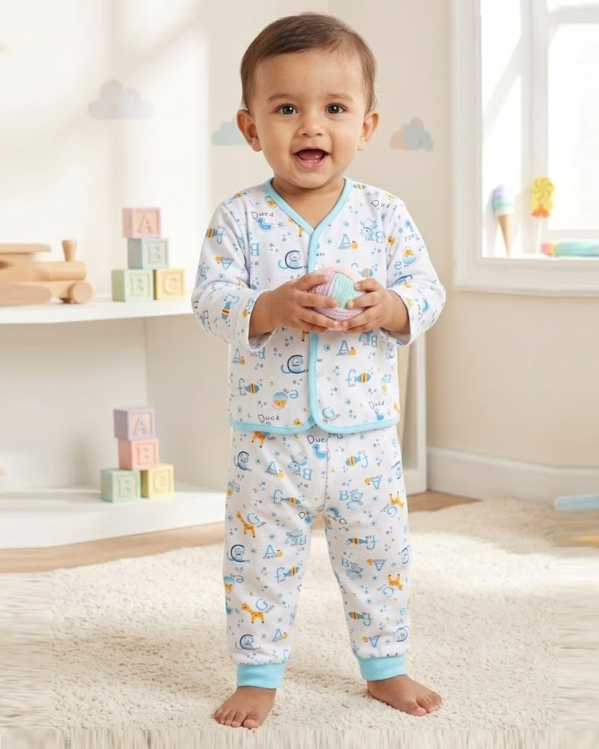 Baby Full Sleeve Nightwear Set Cotton