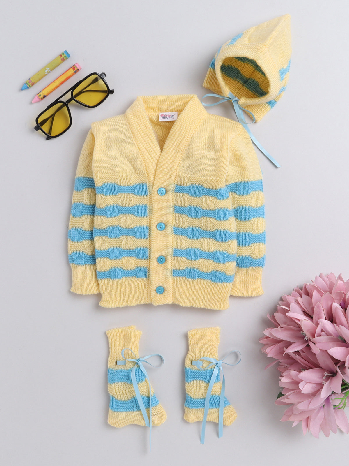 Playdate Knits 3-Piece Baby Sweater Ensemble