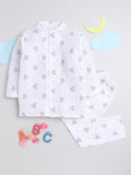 Round Neck Printed Muslin Shirts & Pants Set