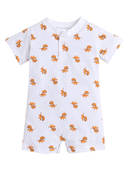 Round Neck Cotton Tiger Print Bodysuit