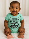 Round Neck Cotton Graphic Print Onesie/Romper