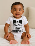 Round Neck Cotton Graphic Print Onesie/Romper