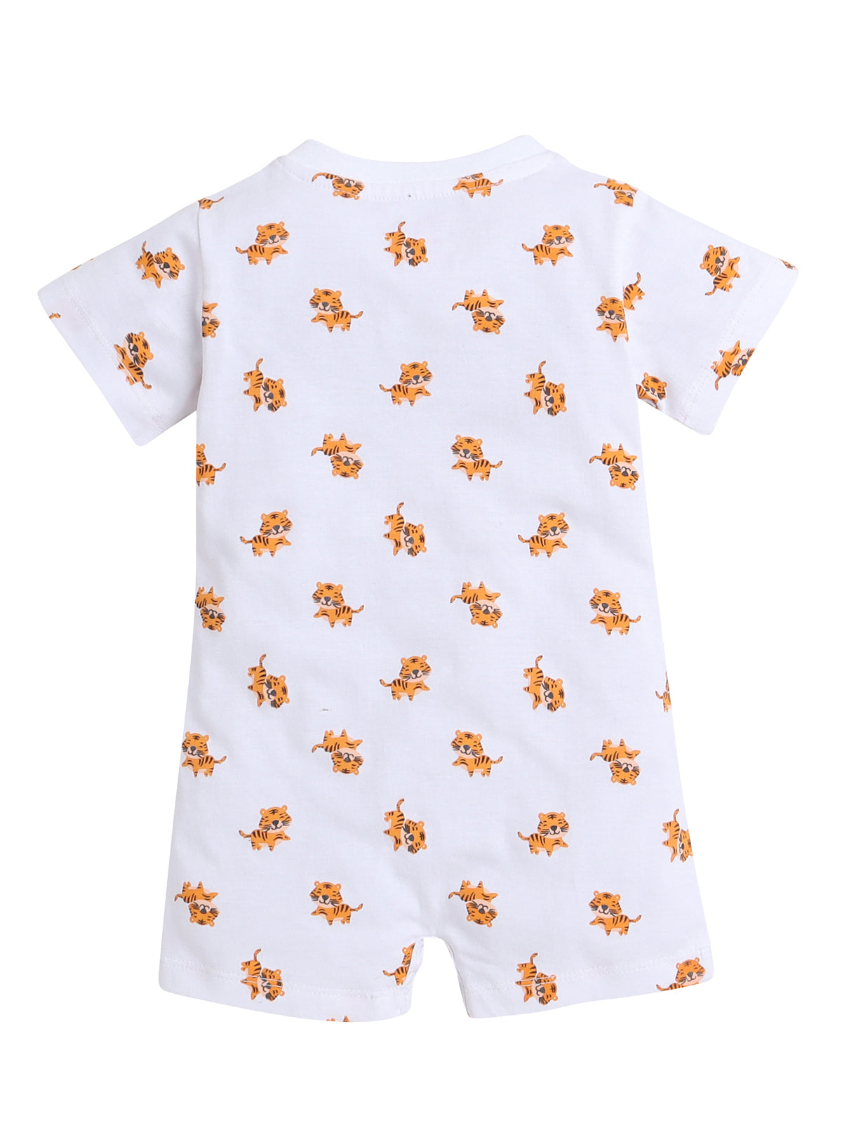 Round Neck Cotton Tiger Print Bodysuit