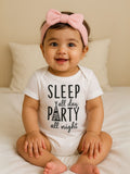 Round Neck Cotton Graphic Print Onesie/Romper