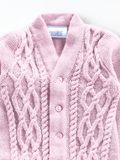 Baby Girls Cable Knit Buttoned Cardigan – Pink