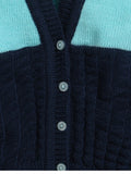 Baby Color Blocked Cardigan - Navy and Green