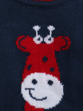 Baby Sweater Pullover with Long Sleeves, Round Neck and Giraffe Design for Kids