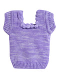 Baby Wool Sleeveless Baby Sweater/Vest – Violet (0–3 M)