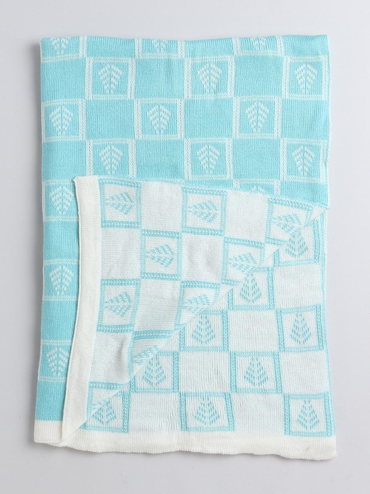 Baby Wool Leaf Design Reversible Blanket