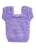 Baby Wool Sleeveless Baby Sweater/Vest – Violet (0–3 M)