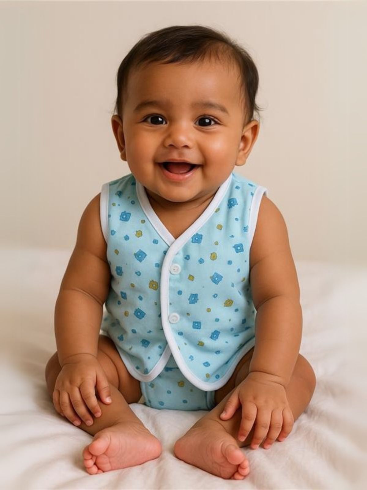 Tiny Tales Printed Sleeveless vests