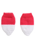 Baby Wool Color Block, Striped Cap Mittens Socks Set – 0–9M