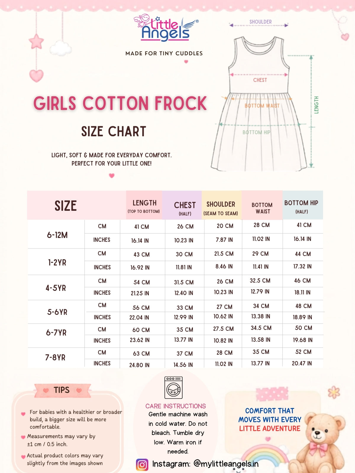 Girls Cream Sleeveless Dress with Cute Angel Print
