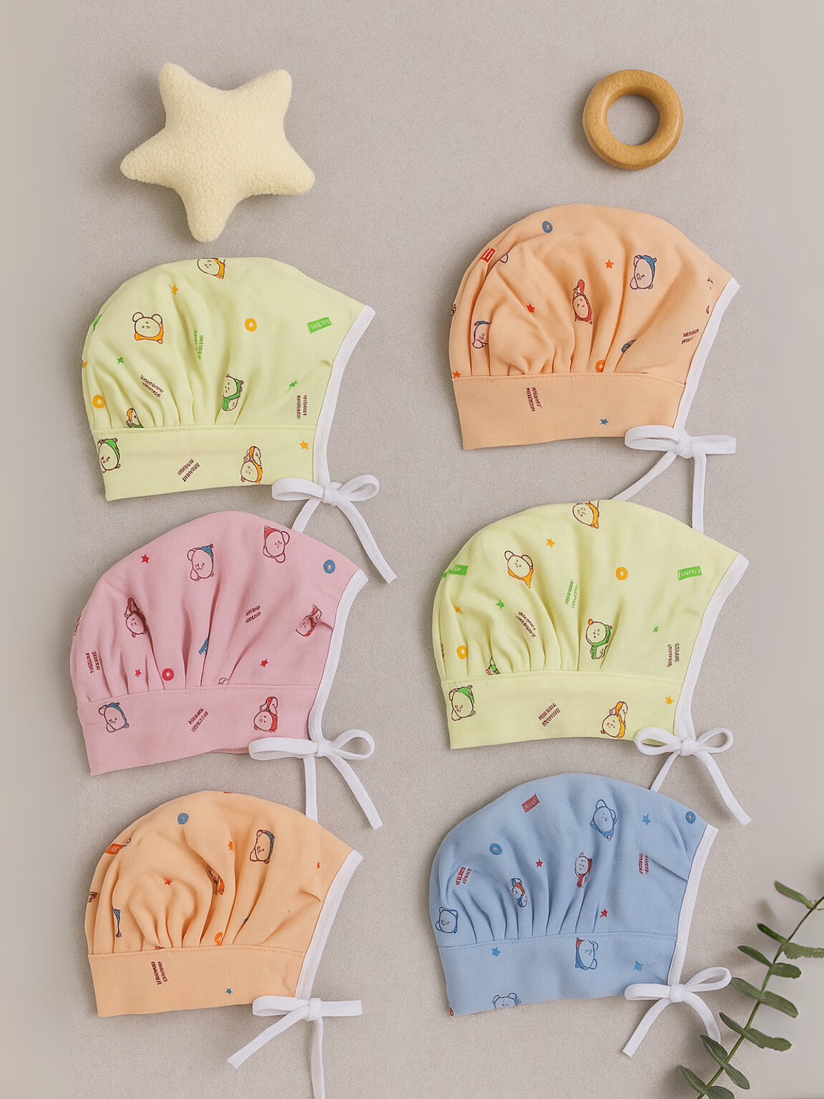 Mix & Match Cotton Baby Caps