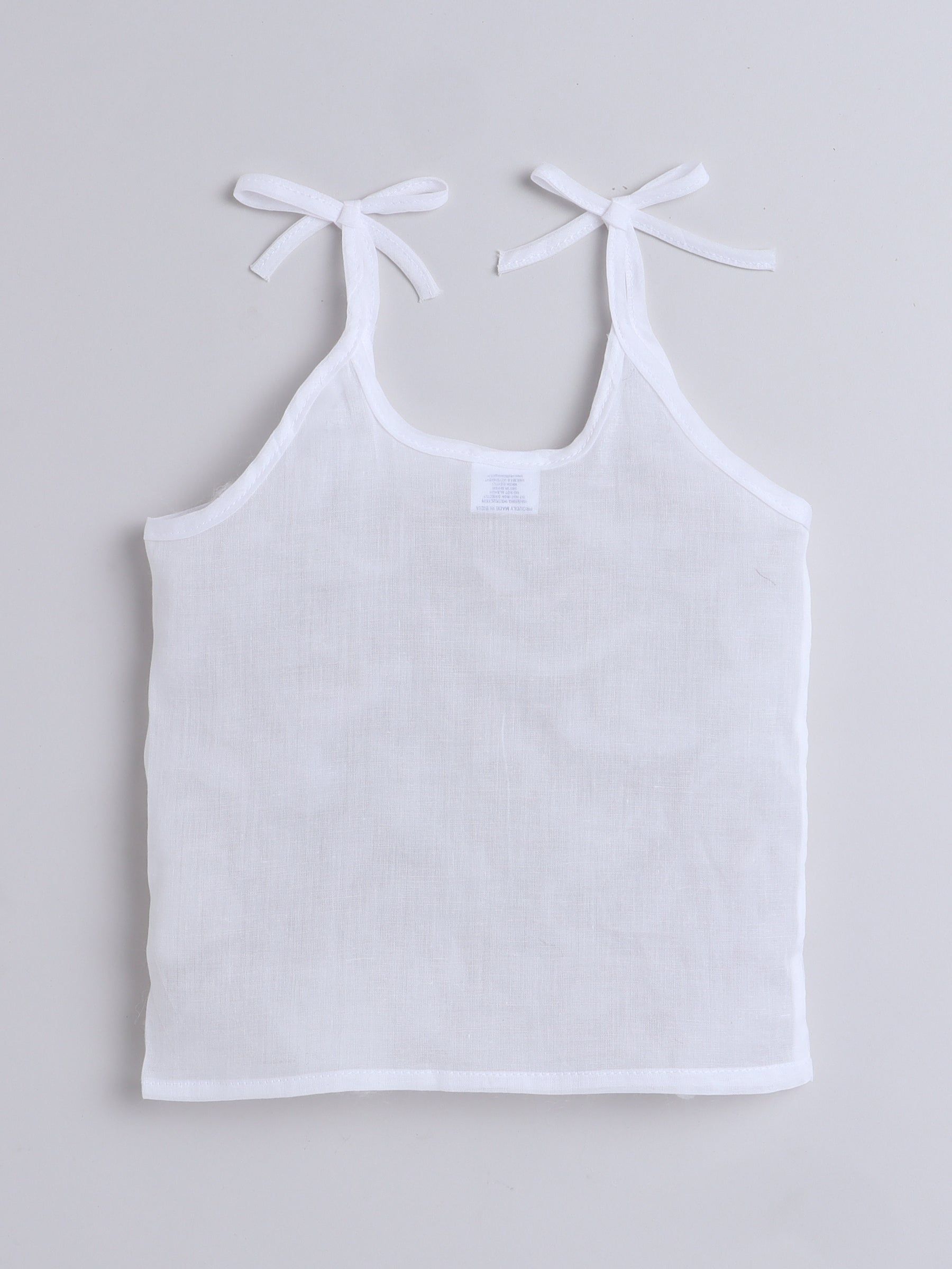 Organic Mulmul Hospital Safe Pure White Vest - (0-3M)