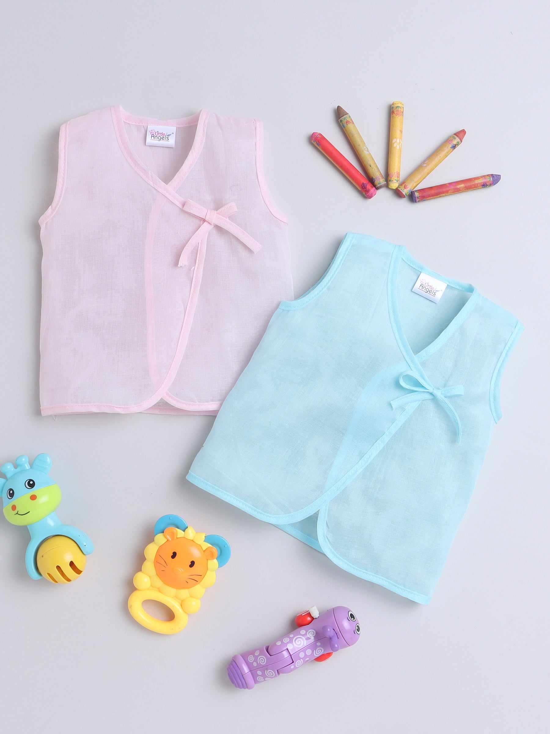 Organic Mulmul Hospital Safe Vest - (0-3M)