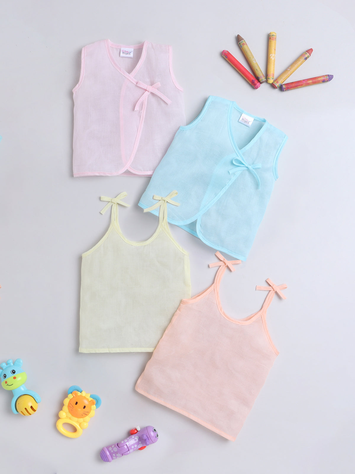Organic Mulmul Hospital Safe Vest - (0-3M)