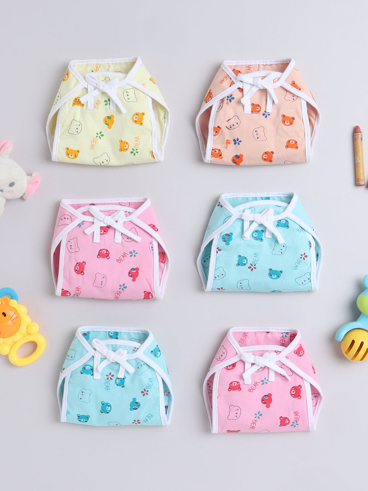 Rainbow Soft Nappy Set - (0-3M)