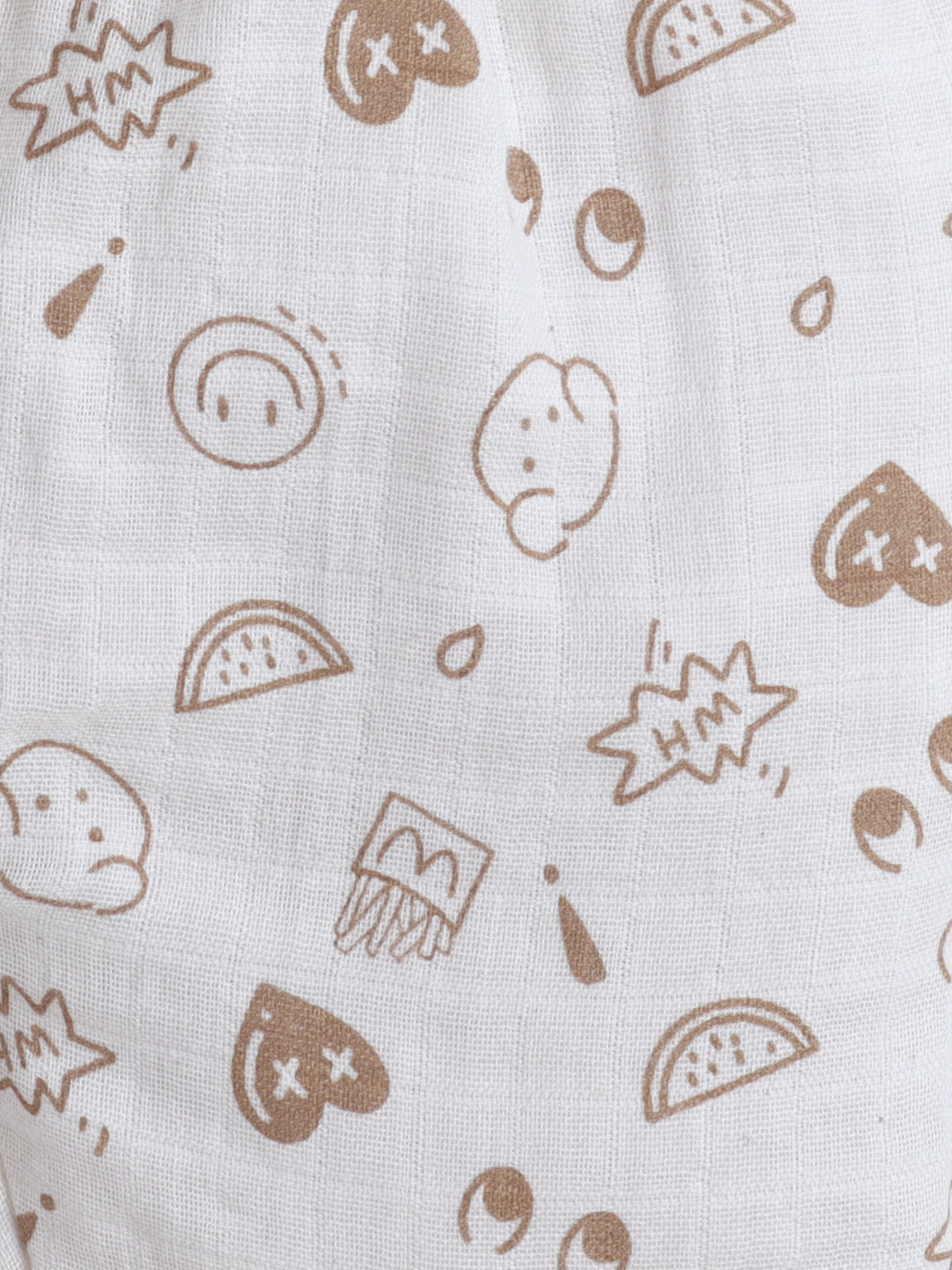 Cute Doodle Print Jhabla & Shorts Set
