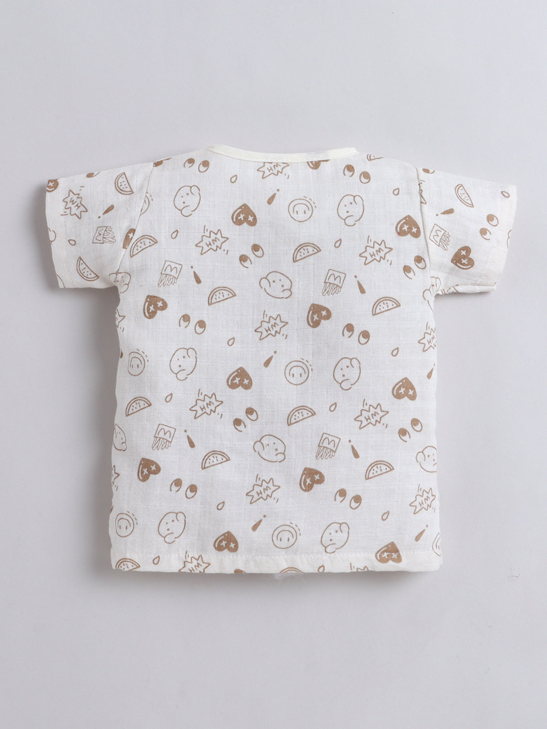 Cute Doodle Print Jhabla & Shorts Set