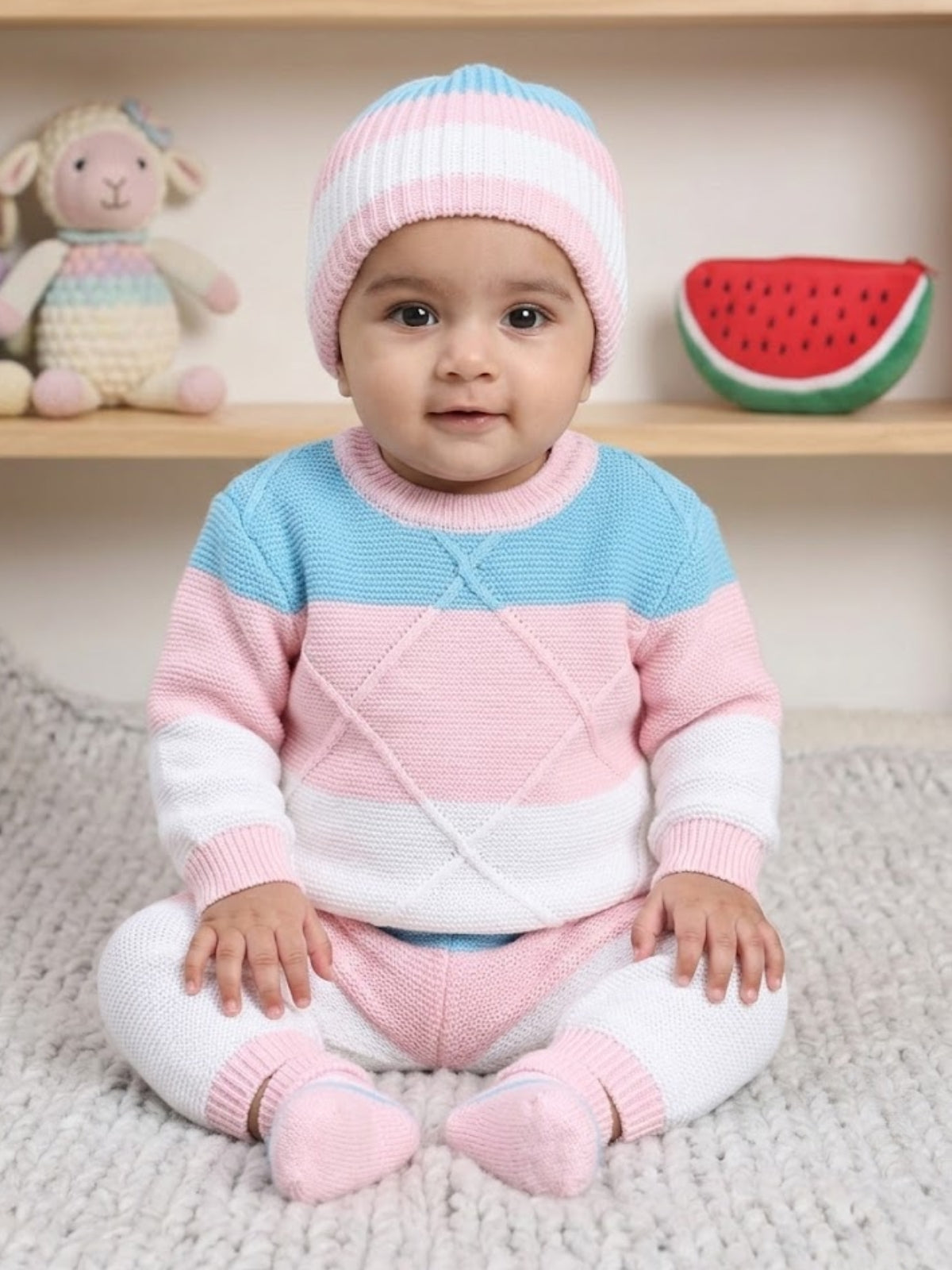 Sweet Ripple Baby Sweater Set