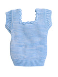 Baby Wool Sleeveless Sweater/Vest – Sky Blue 0–12 M