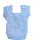 Baby Wool Sleeveless Sweater/Vest – Sky Blue 0–12 M