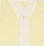 Baby Wool Half Diamond Dual-Tone Jacket – Cream and Yellow