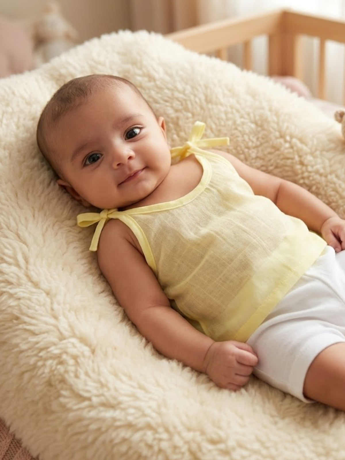 Little Angels Mulmul Vest/Jhabla Combo Set-Pack of 2