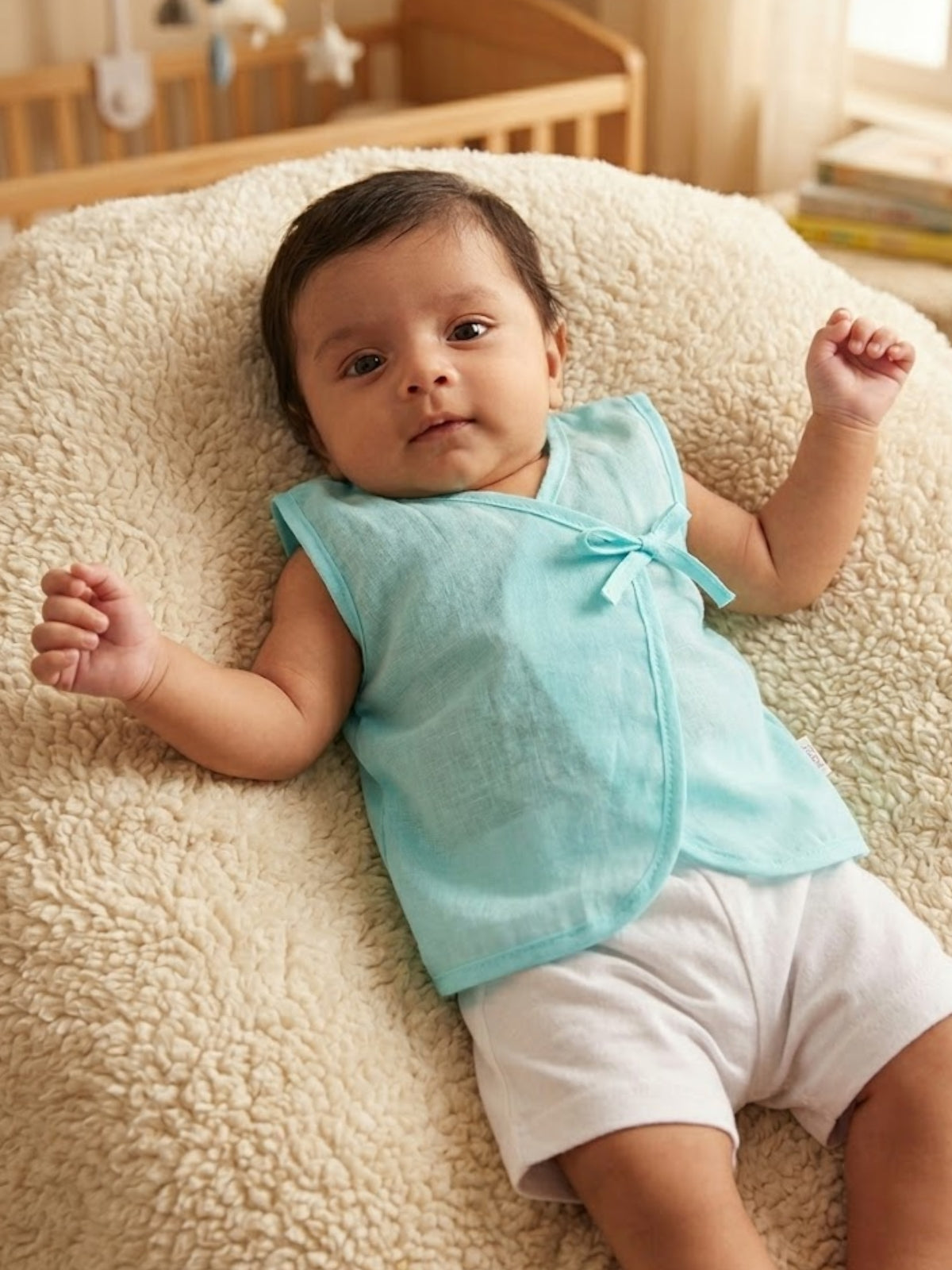 Little Angels Mulmul Jhabla Combo Set-Pack of 2
