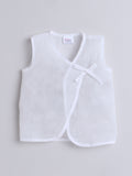 White Mulmul Baby Vest Combo Set – Pack of 2