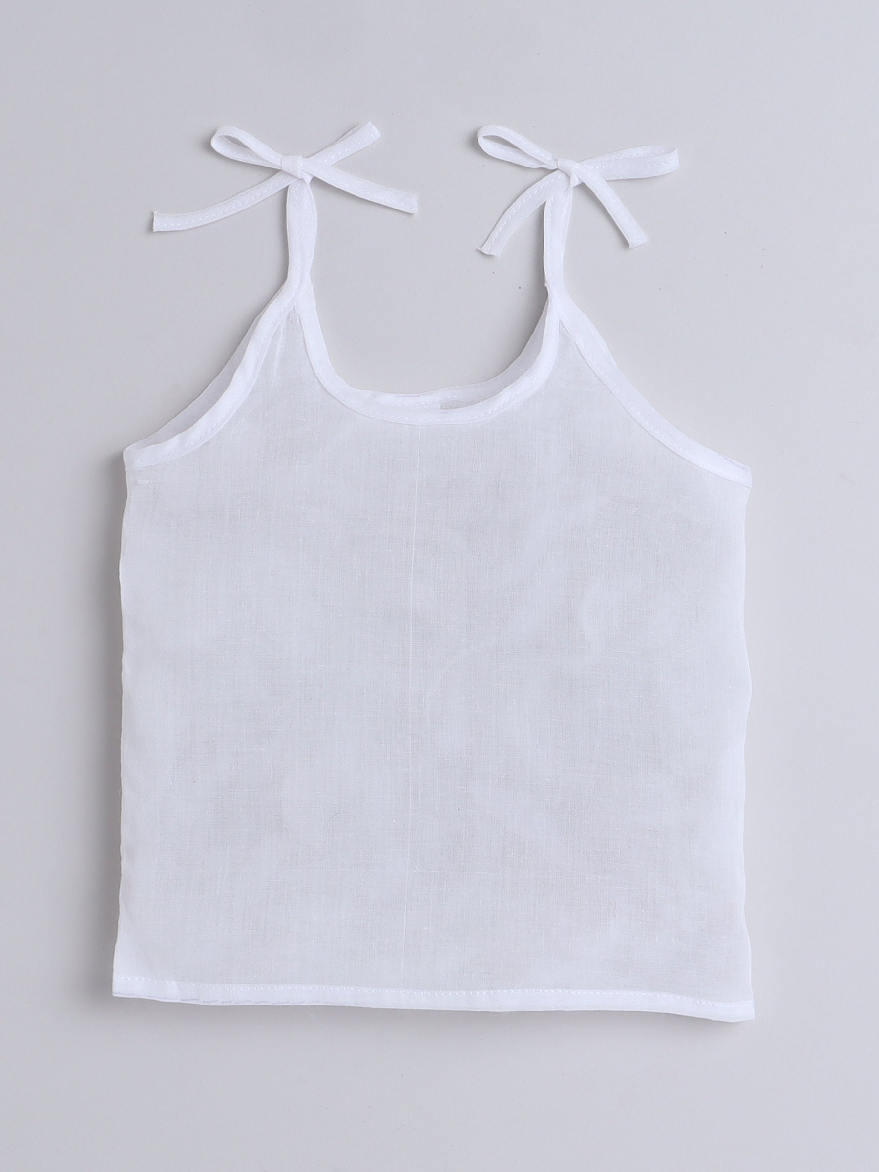 Little Angels White Mulmul Vest Combo Set