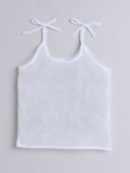 Little Angels White Mulmul Vest Combo Set