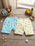 Little Angels Fruit Print Baby Shorts Combo – Pack of 2