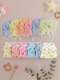 Little Angels Printed Caps & Nappies Combo Set – Pack of 12