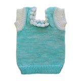 Woolen Sleeveless Baby Vest – Green (0–12 M)