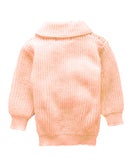Peach Baby Woolen Cardigan – Lace Knit Style (6–12 Months)