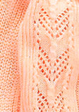 Peach Baby Woolen Cardigan – Lace Knit Style (6–12 Months)