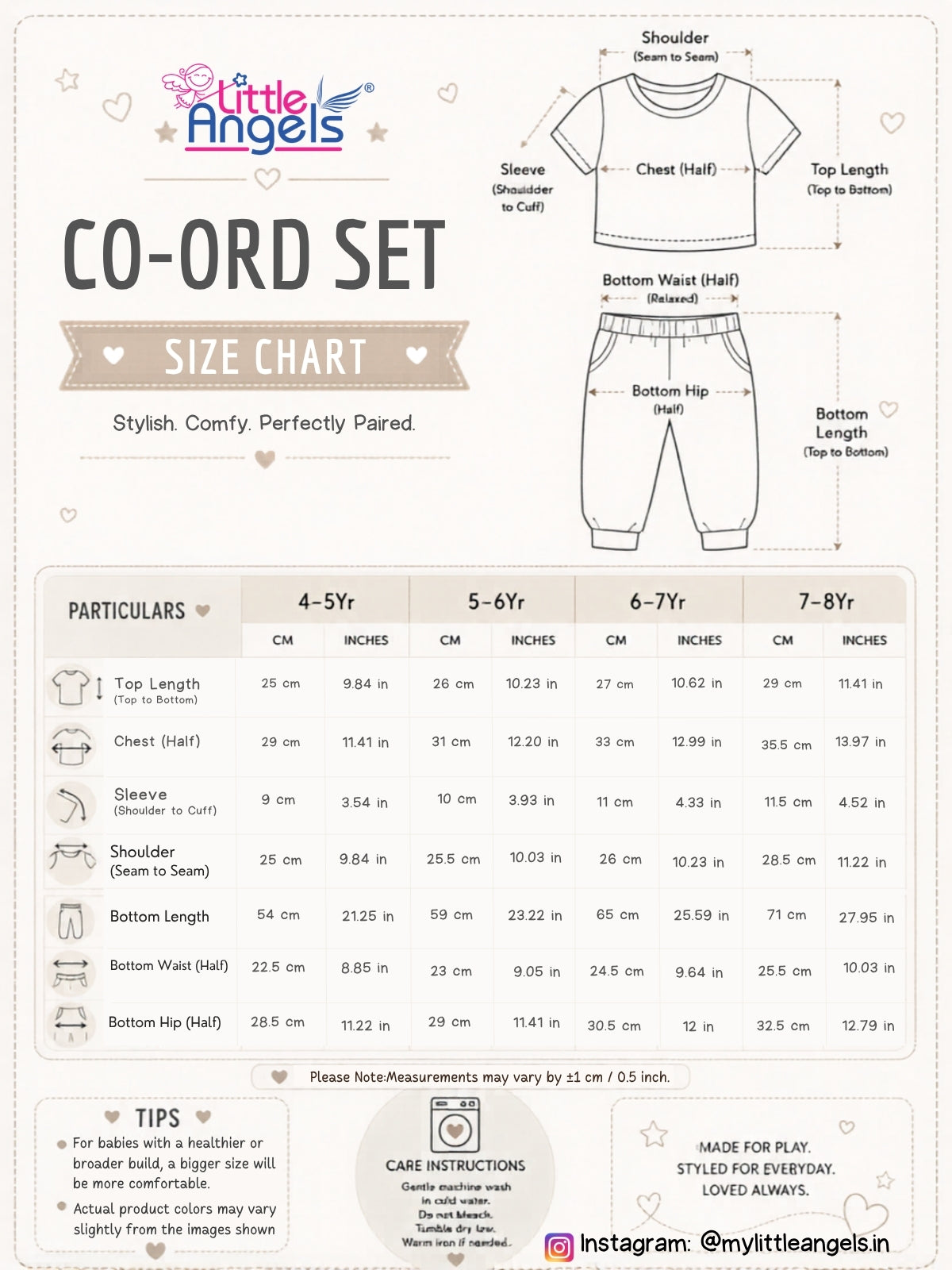 Girls Printed Crop Top & Jogger Set – Yellow Casual Co-Ord Outfit