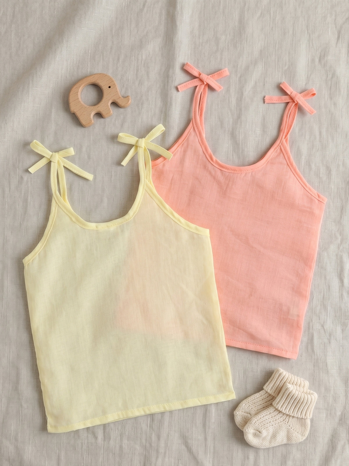 Little Angels Mulmul Vest/Jhabla Combo Set-Pack of 2