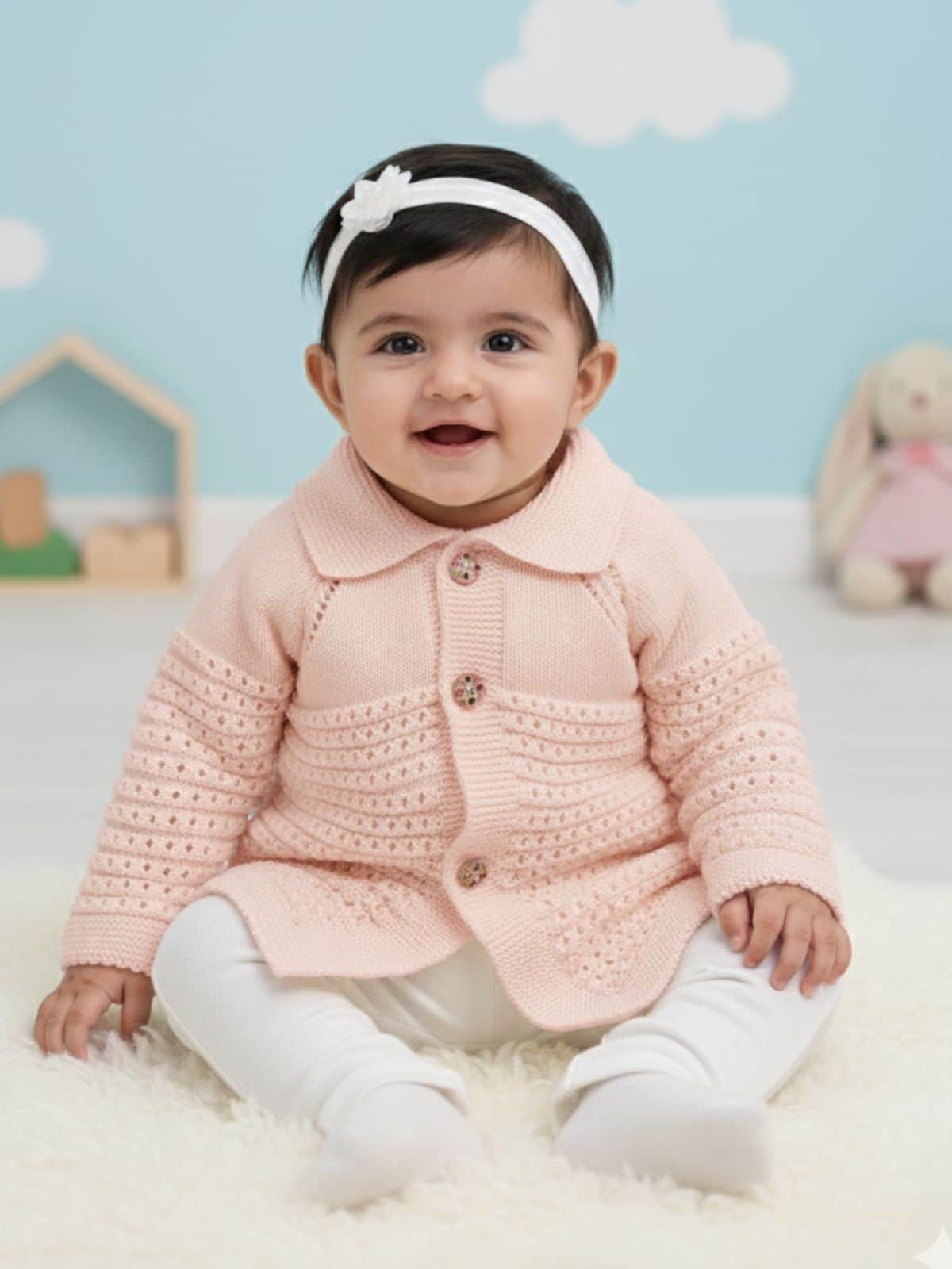 Little Angels Twinkle Pop Eyelet Knit Adult Sweater Twinkle Pop Eyelet Knit