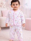 Little Angels Pink Cotton Nightwear Set – Soft & Comfortable Sleepwear | Little Angels Baby Cotton Pink Night Suit Set