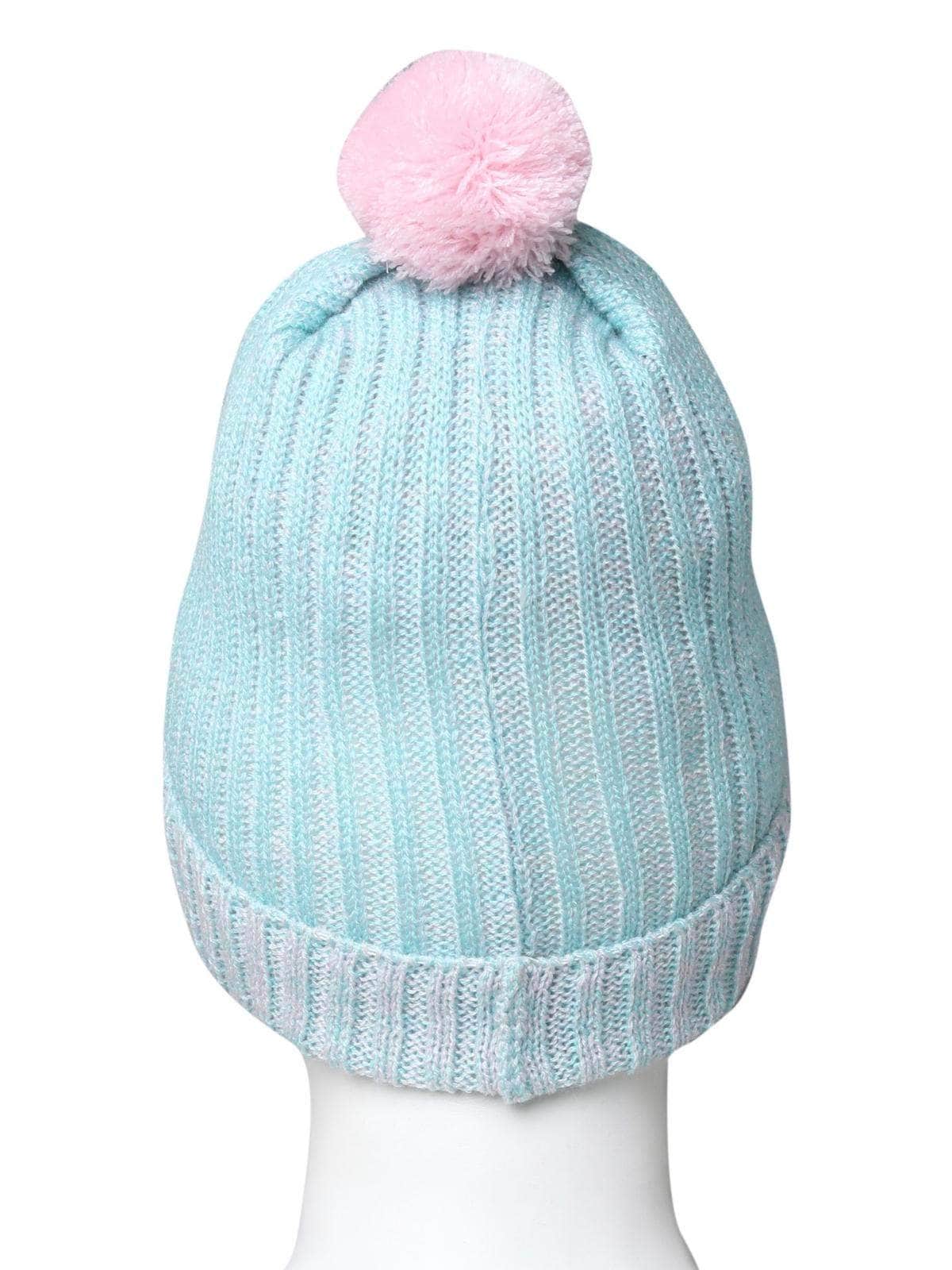 Little Angels Ribbed Pom Pom Cold Weather Cap Beanie Ribbed Pom Pom Cold Weather Cap
