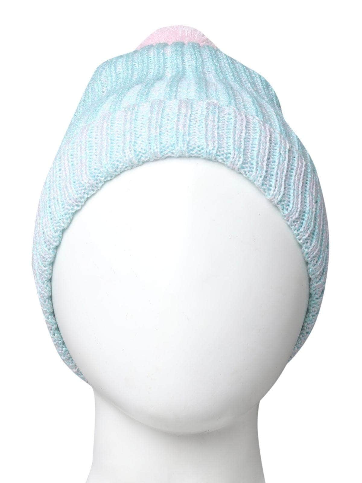 Little Angels Ribbed Pom Pom Cold Weather Cap Beanie Ribbed Pom Pom Cold Weather Cap