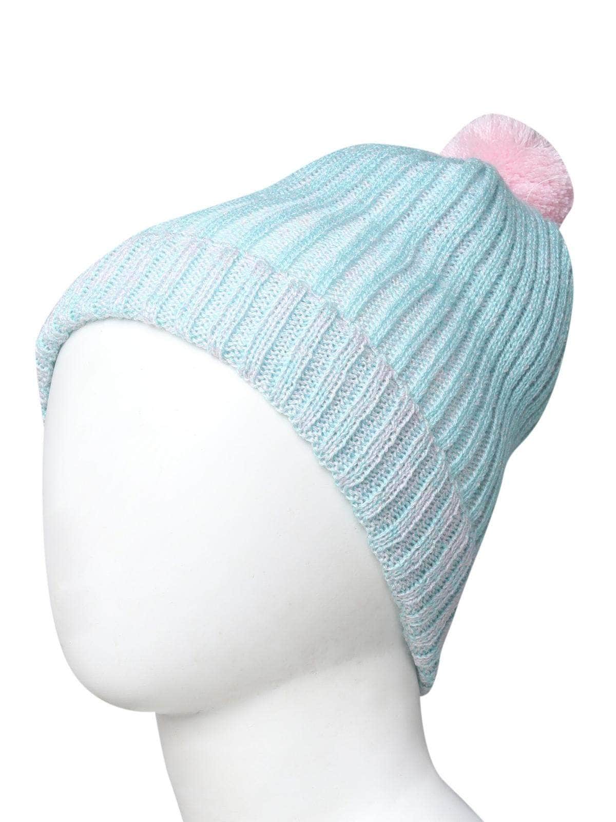Little Angels Ribbed Pom Pom Cold Weather Cap Beanie Ribbed Pom Pom Cold Weather Cap